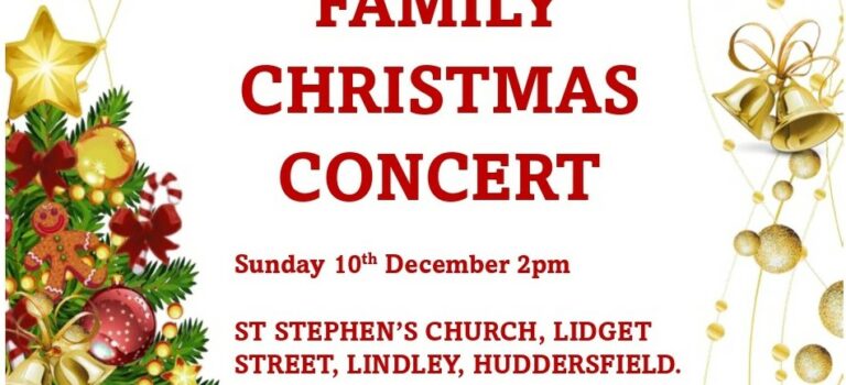 Afternoon Christmas Concert. Sunday 10th December. St Stephen’s Church, Lindley